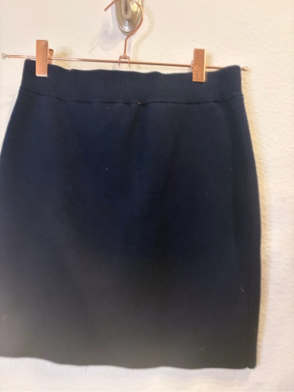 Babaton Navy Knit Pencil Skirt